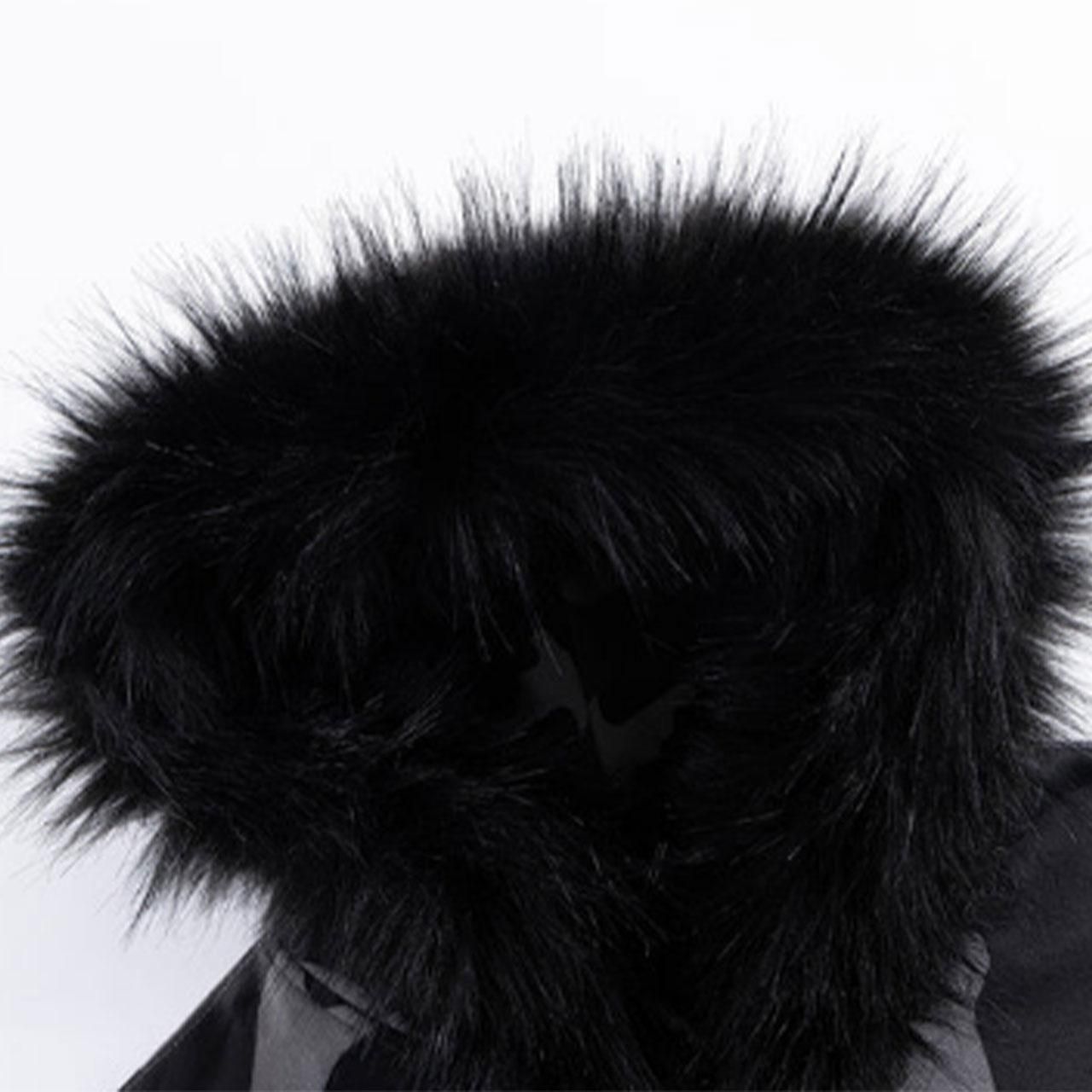 <img class='new_mark_img1' src='https://img.shop-pro.jp/img/new/icons5.gif' style='border:none;display:inline;margin:0px;padding:0px;width:auto;' />SUPPLIER (ץ饤䡼)Camouflage Faux Fur Cross Zip Hoodie Black