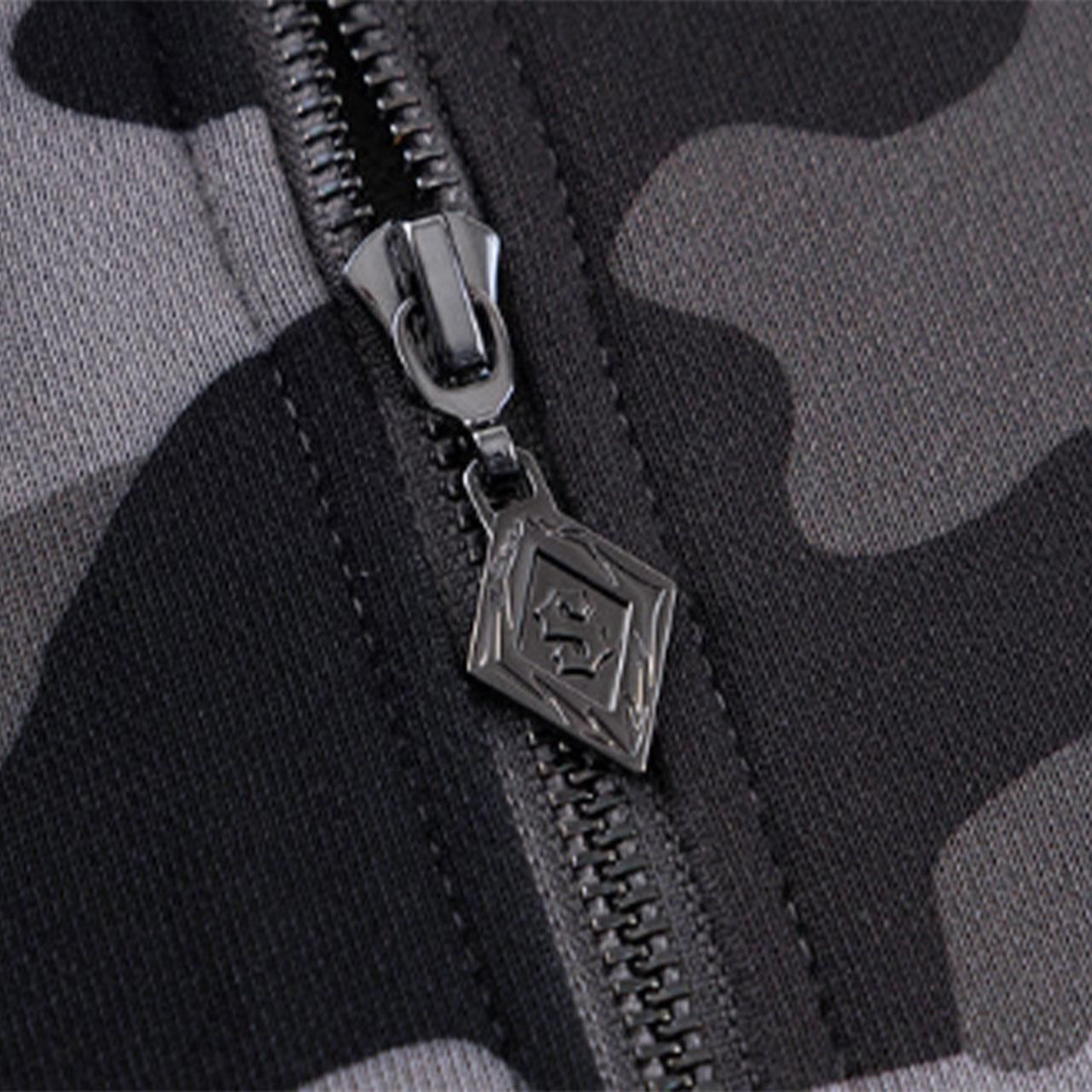 <img class='new_mark_img1' src='https://img.shop-pro.jp/img/new/icons5.gif' style='border:none;display:inline;margin:0px;padding:0px;width:auto;' />SUPPLIER (ץ饤䡼)Camouflage Faux Fur Cross Zip Hoodie Black