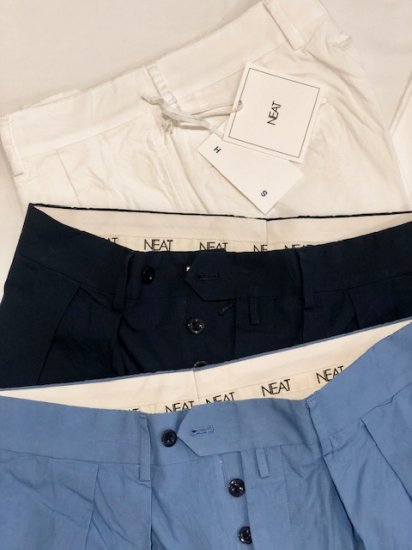 SALE 50%OFF【S H/エスエイチ】x NEAT FOR EXCLUSIVE TROUSERS(WHITE 