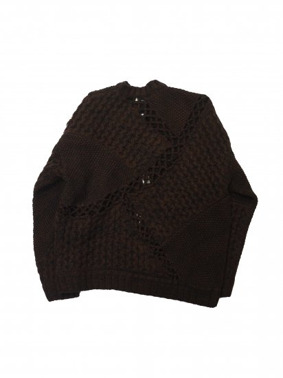 SALE 40%OFF【JieDa/ジエダ】MIX CABLE KNIT(BROWN/BLACK) - 「PLACE