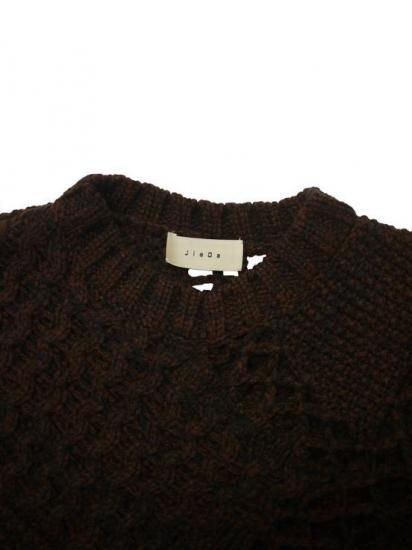 SALE 40%OFF【JieDa/ジエダ】MIX CABLE KNIT(BROWN/BLACK) - 「PLACE