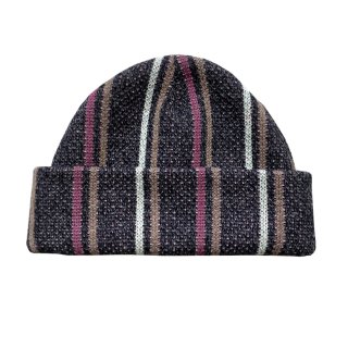<img class='new_mark_img1' src='https://img.shop-pro.jp/img/new/icons44.gif' style='border:none;display:inline;margin:0px;padding:0px;width:auto;' />NOROLL/ΡWASHABLE STRIPE BEANIE(BLACK)