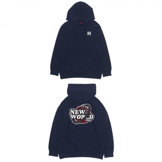 HELLRAZOR/ヘルレイザーNEW WORLD EMBROIDERED PULLOVER HOODIE
