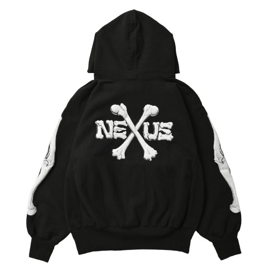 よろしくお願いいたしますNEXUSVII/ネクサスセブン】BONES W/S HOODIE(BLACK)