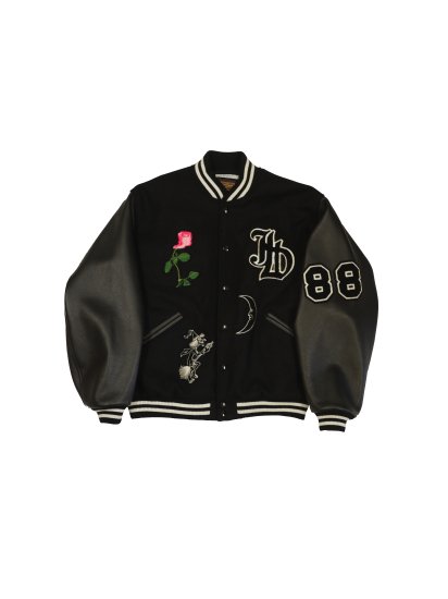 JieDa/ジエダ】x SKOOKUM STADIUM JACKET(BLACK x BLACK) - 「PLACE