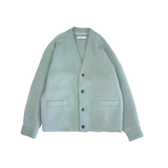 SALE 30%OFF【JieDa/ジエダ】MOHAIR CARDIGAN(SAX) - 「PLACE/プレイス