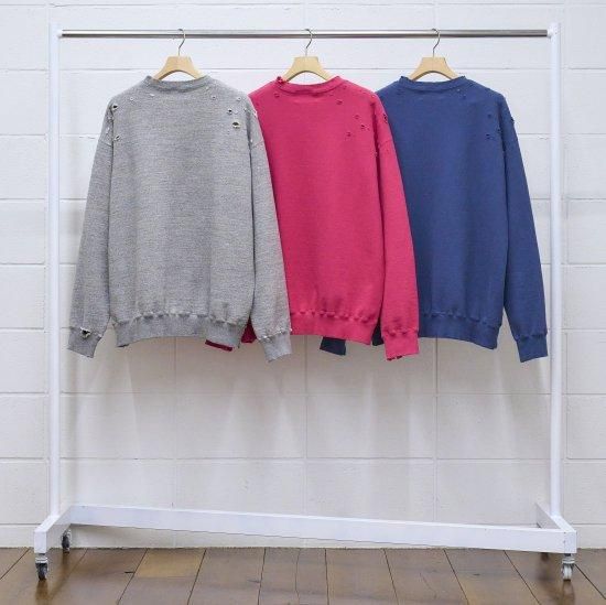SALE 40%OFF【UNUSED/アンユーズド】US2268 Damaged crewneck SALE 40%OFF【UNUSED/アンユーズド】US2268 Damaged crewneck