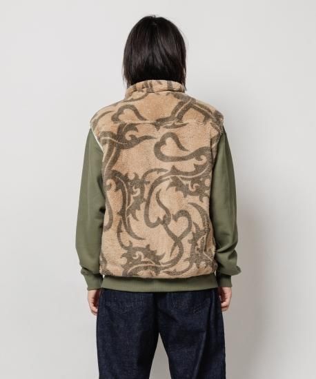 F-LAGSTUF-F/フラグスタフ】ORIGINAL TRIBAL CAMO FLEECE VEST(BEIGE