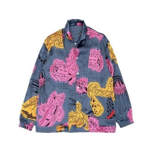PHINGERIN/フィンガリン】NIGHT SHIRT SILK TENTACLE(NAVY) - 「PLACE