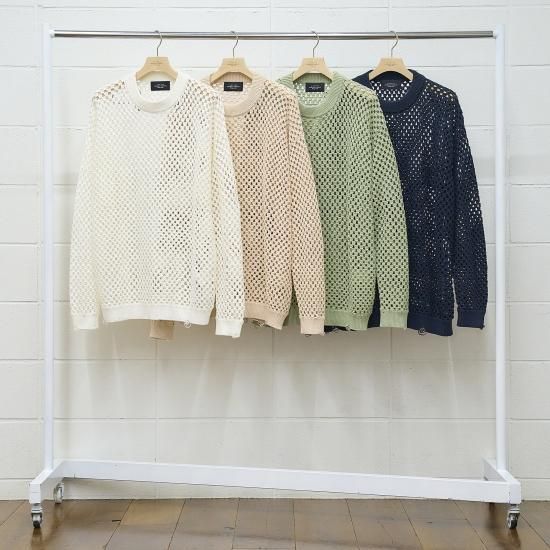 unused Crochet crewneck sweater メッシュニット UNUSED（アンユーズド）の「Crochet crewneck sweater（ニット