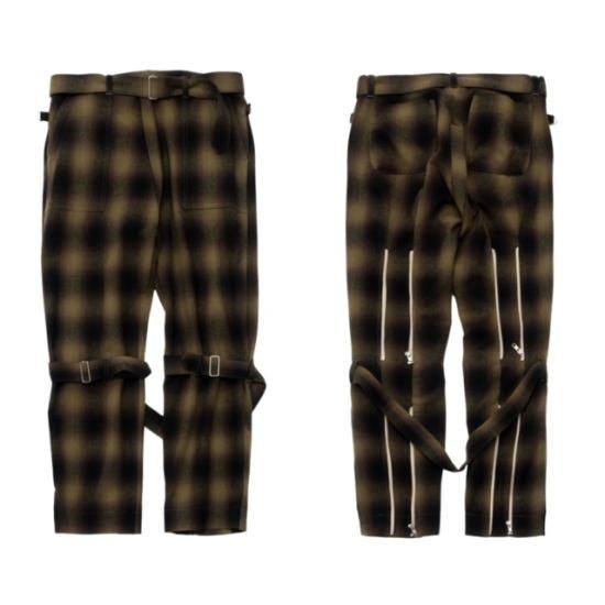 PHINGERIN/フィンガリン】BONTAGE PANTS WOOL OMBRE(YELLOW PHINGERIN/フィンガリン】BONTAGE PANTS WOOL OMBRE(YELLOW