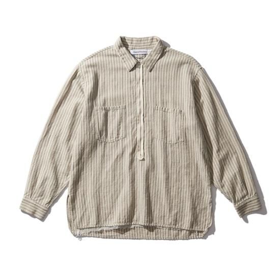 SandWaterr/サンドウォーター】RESEARCHED H/ZIP SHIRT(BLUE SandWaterr/サンドウォーター】RESEARCHED H/ZIP SHIRT(BLUE
