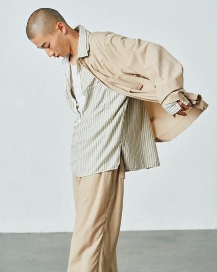 SandWaterr/サンドウォーター】RESEARCHED H/ZIP SHIRT(BLUE SandWaterr/サンドウォーター】RESEARCHED H/ZIP SHIRT(BLUE