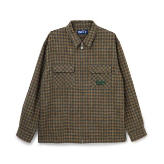 <img class='new_mark_img1' src='https://img.shop-pro.jp/img/new/icons44.gif' style='border:none;display:inline;margin:0px;padding:0px;width:auto;' />BoTT/ܥåȡZip Up Flannel Shirt(GREEN)