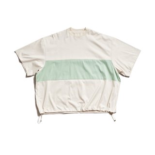 <img class='new_mark_img1' src='https://img.shop-pro.jp/img/new/icons14.gif' style='border:none;display:inline;margin:0px;padding:0px;width:auto;' />is-ness/ͥBALLOON COLOR BLOCK SHORT SLEEVE T-SHIRT(LIGHT BEIGE x MINT GRAY)