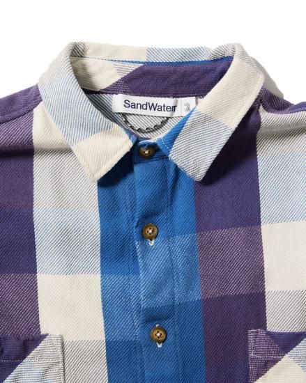 SandWaterr/サンドウォーター】RESEARCHED WORK SHIRT #1(BLUE SandWaterr/サンドウォーター】RESEARCHED WORK SHIRT #1(BLUE