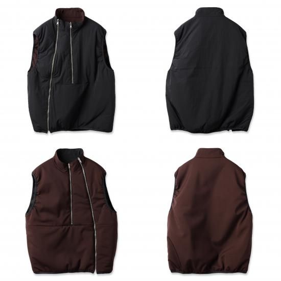 JieDa/ジエダ】Thinsulate REVERSIBLE PADDED VEST(BLACK/BROWN JieDa/ジエダ】Thinsulate REVERSIBLE PADDED VEST(BLACK/BROWN