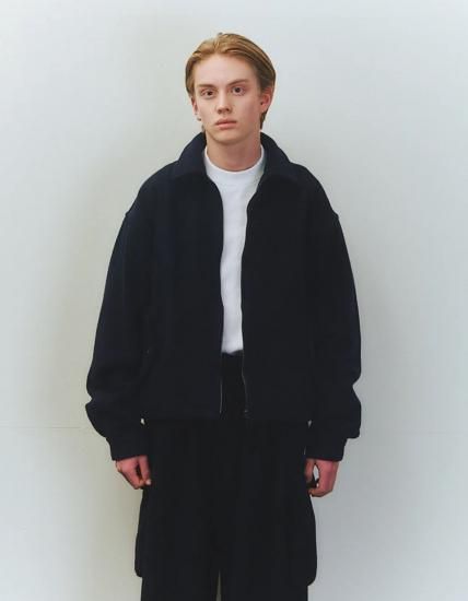 is-ness/イズネス】WOOL ZIP BLOUSON(BLACK) - 「PLACE/プレイス is-ness/イズネス】WOOL ZIP BLOUSON(BLACK) - 「PLACE/プレイス
