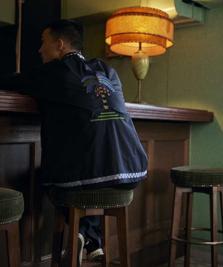 SON OF THE CHEESE/サノバチーズ】SIDE WALK SHIRT(NAVY SON OF THE CHEESE/サノバチーズ】SIDE WALK SHIRT(NAVY