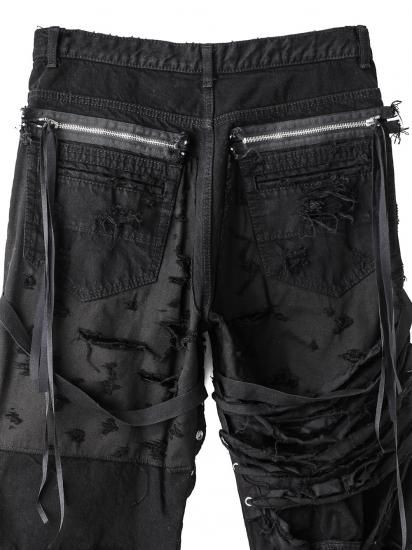 midorikawa 23ss/Mesh Pants ボトム Midorikawa/ミドリカワ】BORO PANTS - 「PLACE/プレイス」UNUSED