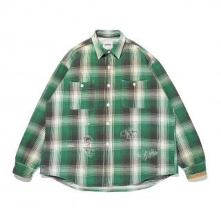 <img class='new_mark_img1' src='https://img.shop-pro.jp/img/new/icons44.gif' style='border:none;display:inline;margin:0px;padding:0px;width:auto;' />BOWWOW/Х復HEAVY WEIGHT FLANNEL SHIRTS AGING