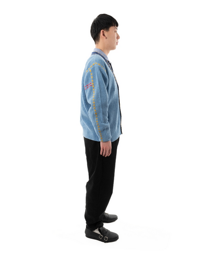 PHINGERIN/フィンガリン】PG1 CARDIGAN(SAX x BLUE) - 「PLACE PHINGERIN/フィンガリン】PG1 CARDIGAN(SAX x BLUE) - 「PLACE