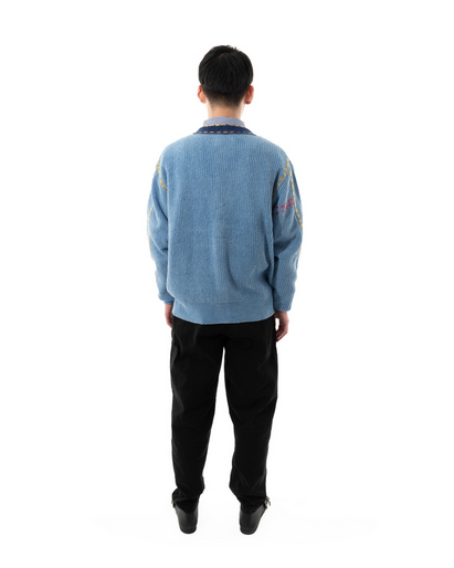 PHINGERIN/フィンガリン】PG1 CARDIGAN(SAX x BLUE) - 「PLACE PHINGERIN/フィンガリン】PG1 CARDIGAN(SAX x BLUE) - 「PLACE