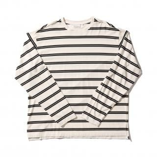 <img class='new_mark_img1' src='https://img.shop-pro.jp/img/new/icons44.gif' style='border:none;display:inline;margin:0px;padding:0px;width:auto;' />SandWaterr/ɥRESEARCHED TEE LS / COTTON BORDER JERSEY(WHITE)
