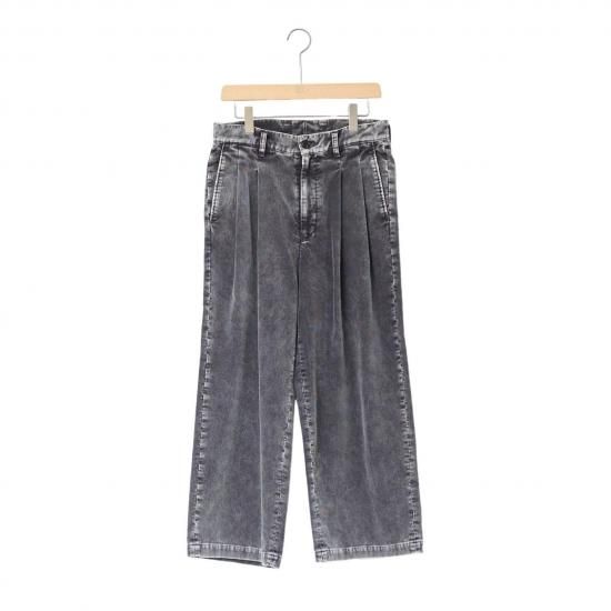 URU ウル C/GABARDINE 2 TUCK PANTS Navy 2 【公式通販】