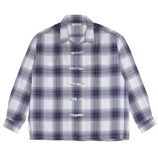 <img class='new_mark_img1' src='https://img.shop-pro.jp/img/new/icons14.gif' style='border:none;display:inline;margin:0px;padding:0px;width:auto;' />exodus/OMBRE CHECK ORIENTAL SHIRT(PURPLE)