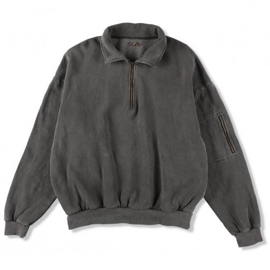 is-ness/イズネス】PIGMENT DYED ZIP SWEAT SHIRT - 「PLACE