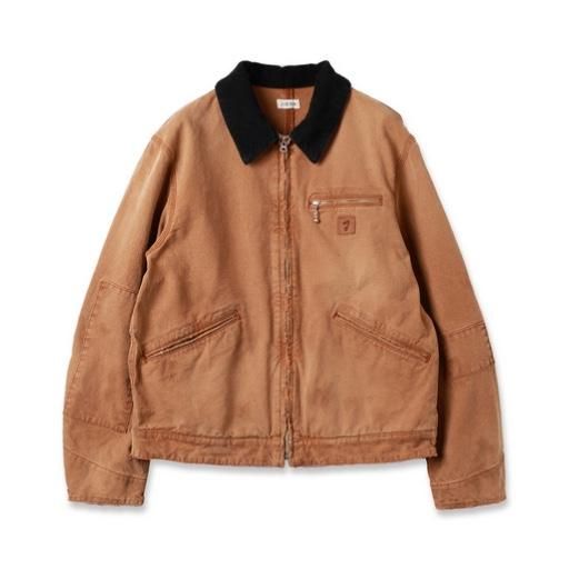 JieDa/ジエダ】DUCK DAMAGE ZIP JACKET(BROWN) - 「PLACE/プレイス