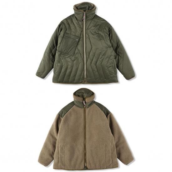 is-ness/イズネス】× TAION REVERSIBLE FLEECE DOWN JACKET(KHAKI
