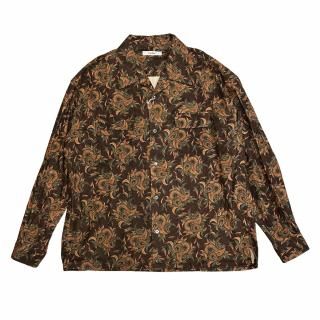 <img class='new_mark_img1' src='https://img.shop-pro.jp/img/new/icons14.gif' style='border:none;display:inline;margin:0px;padding:0px;width:auto;' />exodus/BUDS PAISLEY OPEN COLLAR SHIRT(BROWN)