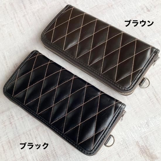 レザーキルト ロングウォレット 〈TMA2419〉 - OT&E-shibata レザーキルト ロングウォレット 〈TMA2419〉 - OT&E-shibata