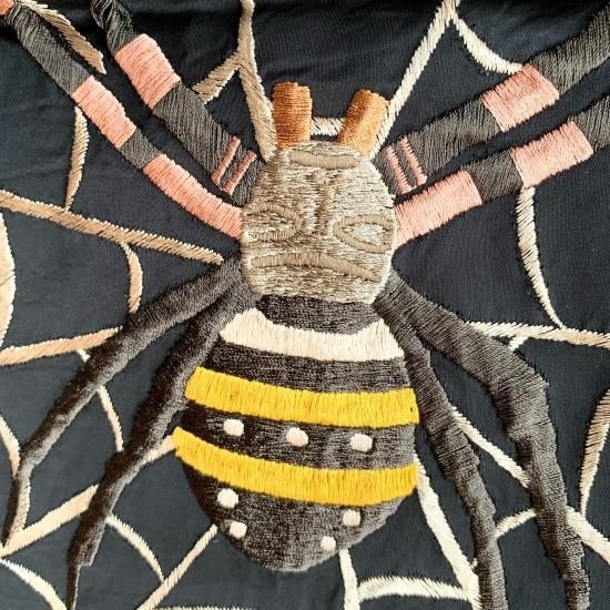スカジャン SPIDER×ROAING TIGER(HAND PRINT) 〈TT15289〉 - OT&E-shibata