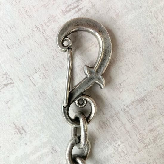 シルバー ウォレットチェーン カラビナ式 GRANCY】Carabiner Design Layering Wallet Chain / カラビナ