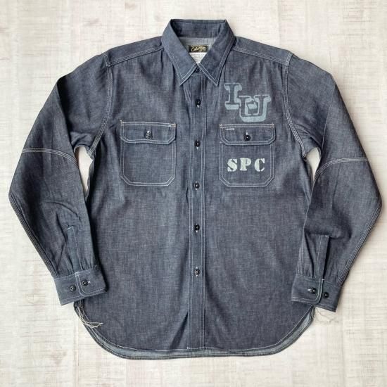 NAOSHIYA CUSTOM FACTORY デニム　ワークシャツ SALE〉ヒルヘッドワークシャツ デニム カスタム 〈ZZ-0307