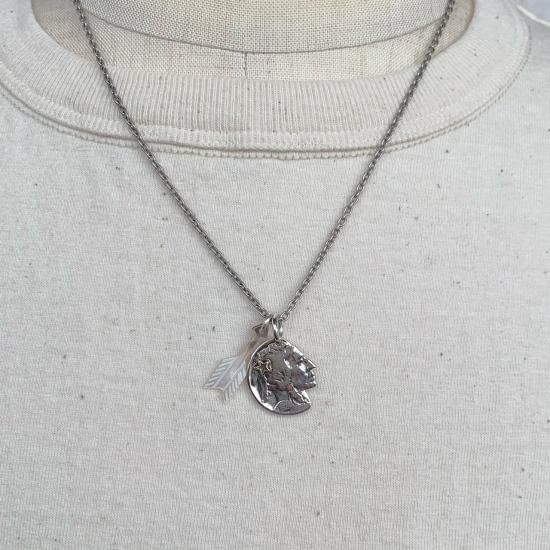 ペンダント 5￠ ネイティブアメリカン＆シェルアロー 〈N-674