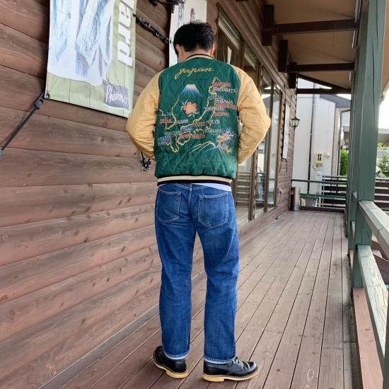 別珍スカジャン BLACK EAGLE × JAPAN MAP 〈TT15544-141 別珍スカジャン BLACK EAGLE × JAPAN MAP 〈TT15544-141