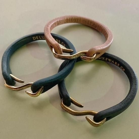 レザーブレスレット 真鍮フック 〈DLE-001〉 - OT＆E-shibata