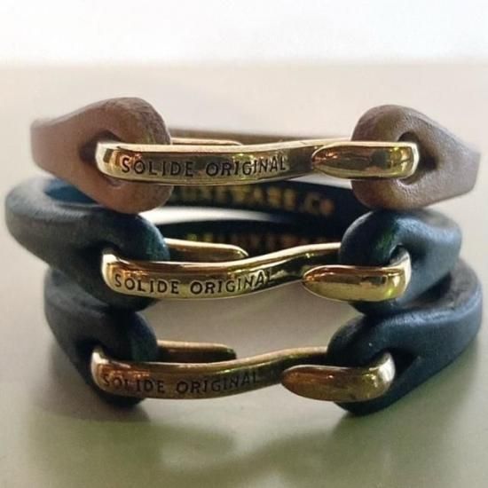 レザーブレスレット 真鍮フック 〈DLE-001〉 - OT＆E-shibata