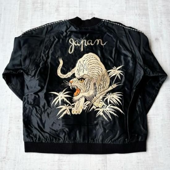 アセテートスカジャン ”WHITE TIGER×GOLD DRAGON” 〈TT15790-119