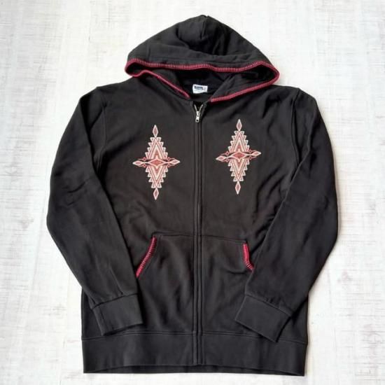 【美品】BURTON カラフル水彩柄 フルジップパーカー DRYRIDE S セール】 オリエンタル柄半袖ジップパーカ （パーカー