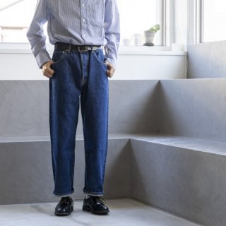 <img class='new_mark_img1' src='https://img.shop-pro.jp/img/new/icons50.gif' style='border:none;display:inline;margin:0px;padding:0px;width:auto;' />HATSKI　Wide Tapered Denim Used ”Blue”［ブルー］