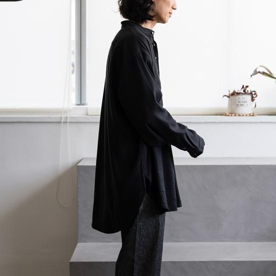 MITTAN ［SH-143］綾織絹麻プルオーバーシャツ 2色展開 - Maiden Voyage