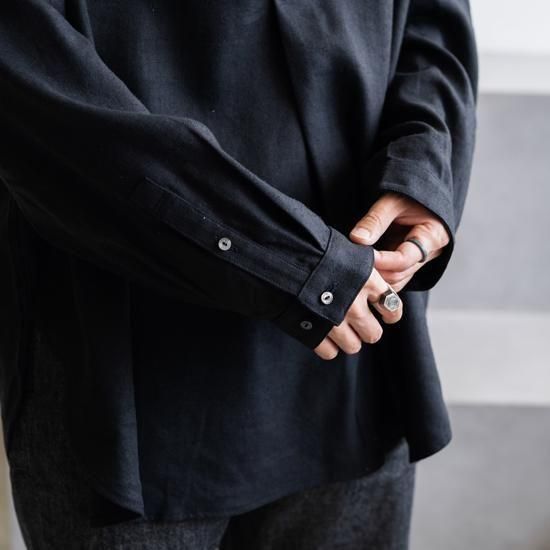 MITTAN ［SH-143］綾織絹麻プルオーバーシャツ 2色展開 - Maiden Voyage