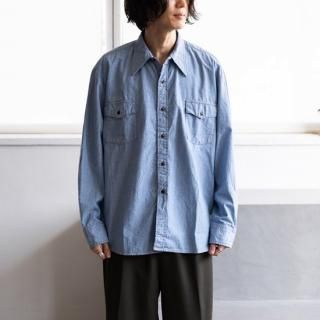 <img class='new_mark_img1' src='https://img.shop-pro.jp/img/new/icons13.gif' style='border:none;display:inline;margin:0px;padding:0px;width:auto;' />N.O.UNWW SHIRT  BLUE CHAMBRAYɡΥ֥롼֥졼