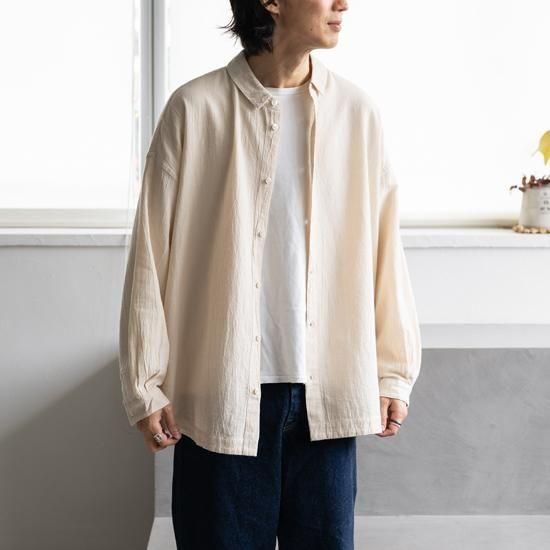 MITTAN ［SH-120］綿絹楊柳ビッグシャツ［生成］ - Maiden Voyage