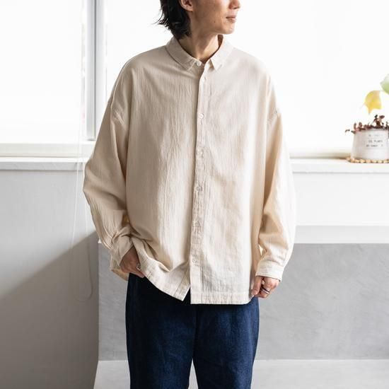 MITTAN ［SH-120］綿絹楊柳ビッグシャツ［生成］ - Maiden Voyage